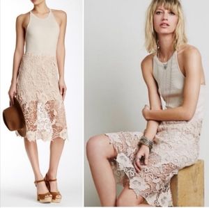 NWT Free People Nora tank dress in cream